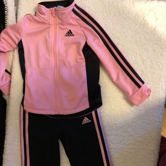 little girl pink adidas